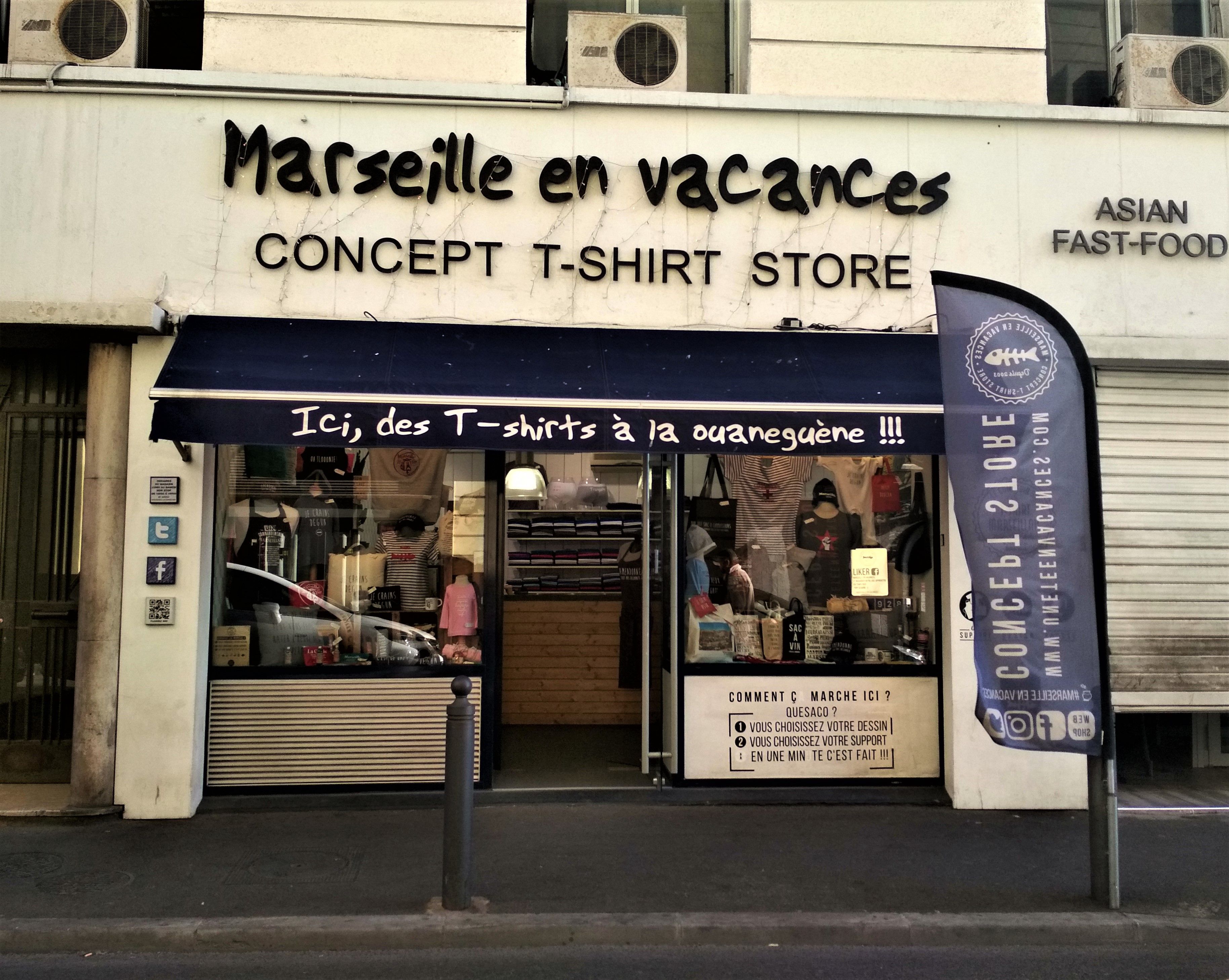 Marseille en vacances, concept T-shirt store, Marsiglia